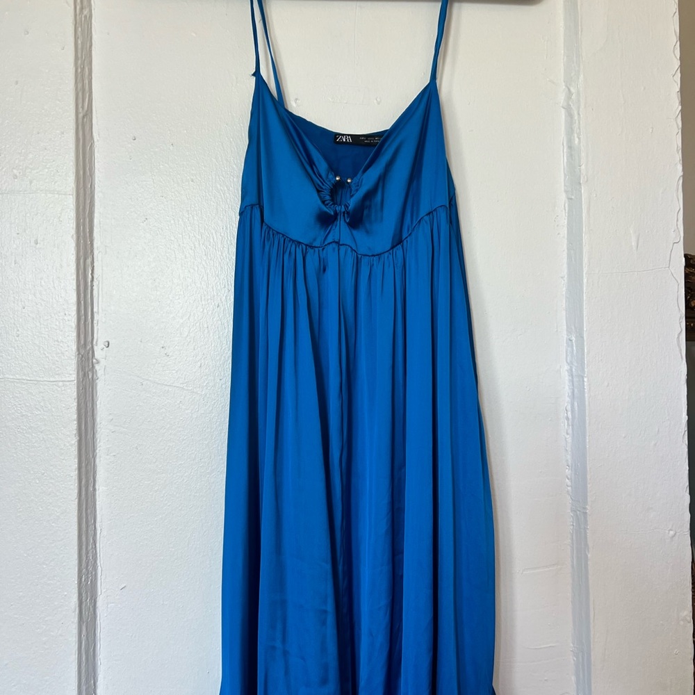 Zara Vibrant Blue Sleeveless Dress